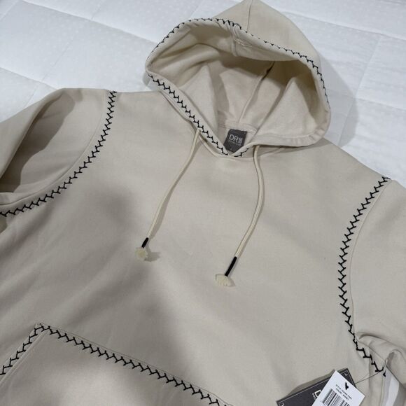 Men’s DR Social Club Contrast Stitch Hoodie – Off White Sz Large - Picture 4 of 10